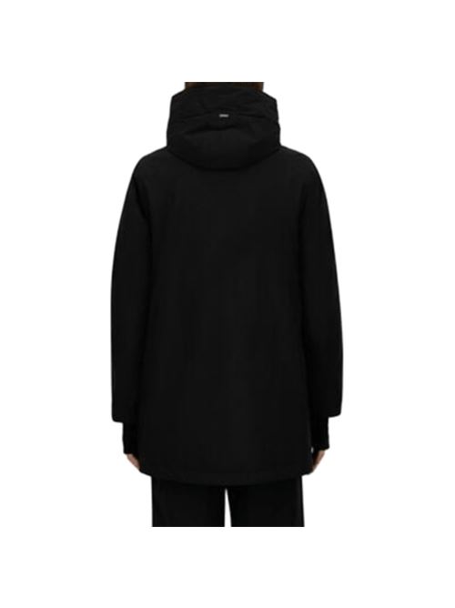 Giaccone da donna in tessuto tecnico e piuma d'oca, cappuccio, colore nero HERNO | PI002078D128409300
